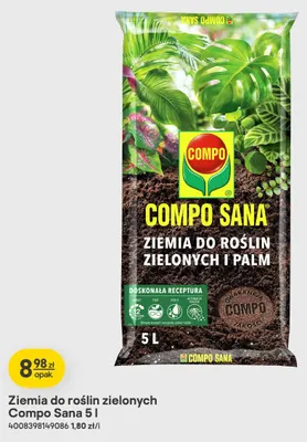 Ziemia do roślin zielonych Compo Sana 5 l promocja w Castorama