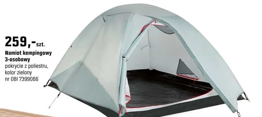 Namiot kempingowy 3-osobowy promocja w OBI