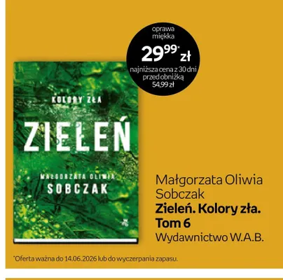 Książka Zieleń. Kolory zła. Tom 6 Małgorzata Oliwia Sobczak promocja w Empik