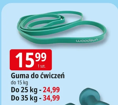Guma do ćwiczeń Woodsun do 15kg promocja w Leclerc