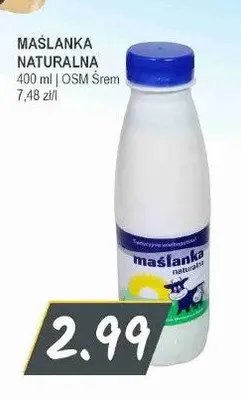 Maślanka naturalna OSM Śrem promocja w Słoneczko