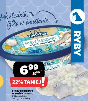 Filety śledziowe w sosie śmietanowym promocja w Netto