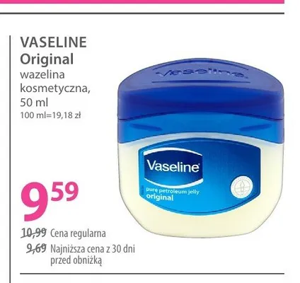 Wazelina kosmetyczna Vaseline Original promocja w Hebe