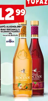 Napój alkoholowy Biały Bocian malinówka 25% promocja w TOPAZ