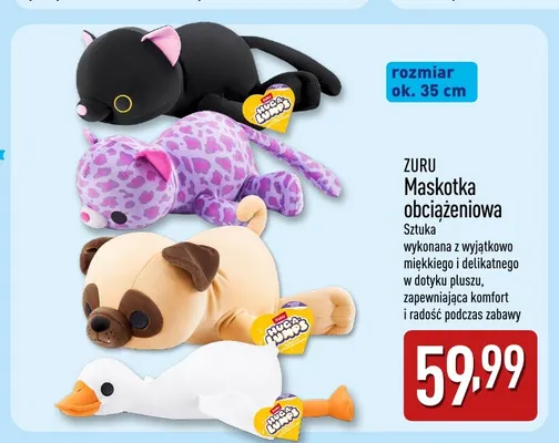 Maskotka obciążeniowa 35 cm Zuru promocja w Aldi