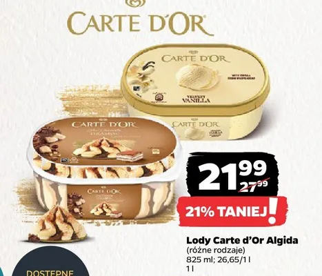 Lody różne rodzaje promocja w Netto