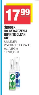 Środek do czyszczenia Cif Infinite Clean promocja w SPAR