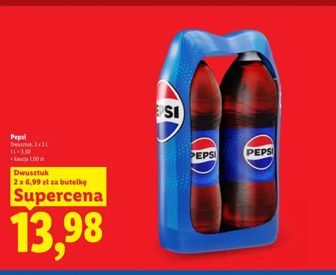 Napój gazowany Pepsi 2-pak promocja w Lidl