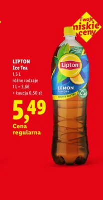 Herbata mrożona Lipton Ice Tea Lemon promocja w Lidl