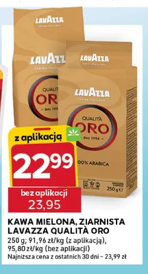 Kawa ziarnista Lavazza Qualità Oro promocja w Stokrotka