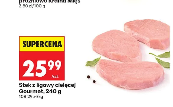 Stek z ligawy cielęcej Gourmet promocja w Biedronka