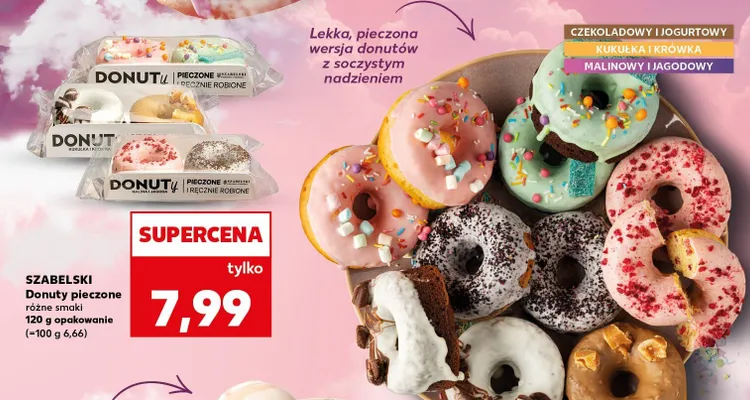 Donuty pieczone różne smaki promocja w Kaufland