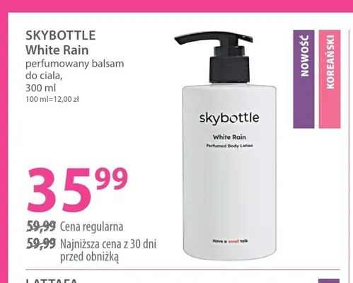 Perfumowany balsam do ciała Skybottle White Rain promocja w Hebe