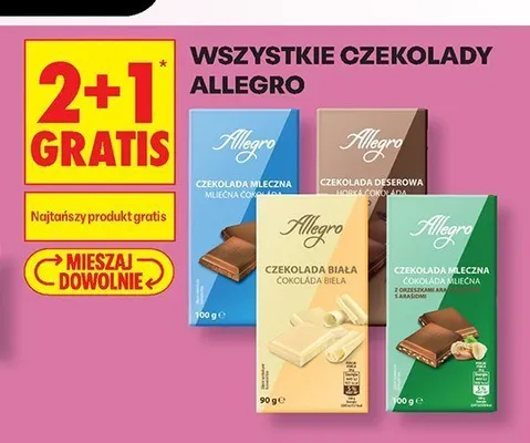 Czekolada mleczna Allegro promocja w Biedronka