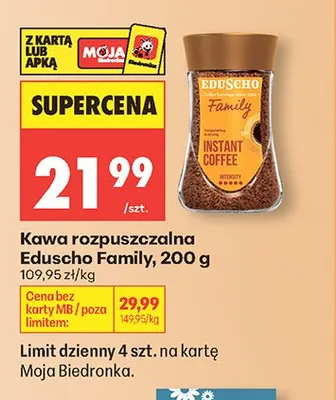 Kawa rozpuszczalna Eduscho Family promocja w Biedronka