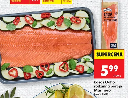 Łosoś Ooho rodzinna porcja promocja w Biedronka
