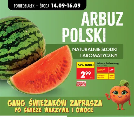 Arbuz polski promocja w Biedronka