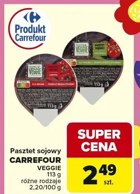 Pasztet sojowy veggie różne rodzaje promocja w Carrefour