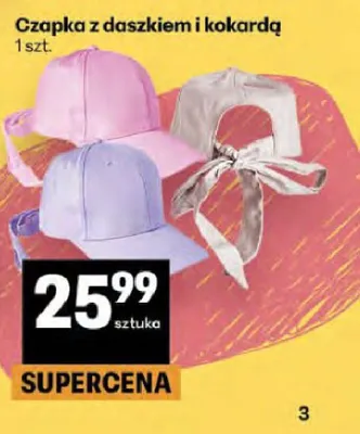 Czapka z daszkiem i kokardą promocja w Delikatesy Centrum