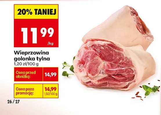 Wieprzowina golonka tylna promocja w Biedronka