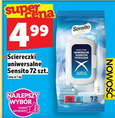 Ściereczki uniwersalne Sensito promocja w TOPAZ