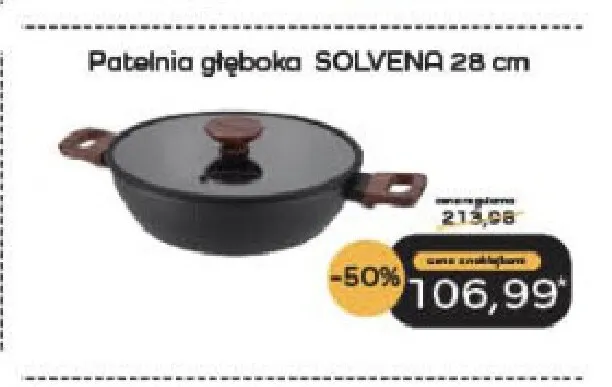 Patelnia głęboka Solvena 28 cm Galicja promocja w Delikatesy Centrum