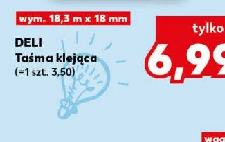 Taśma klejąca Deli promocja w Kaufland