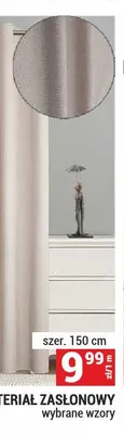 Materiał zasłonowy szer. 150 cm promocja w Merkury Market