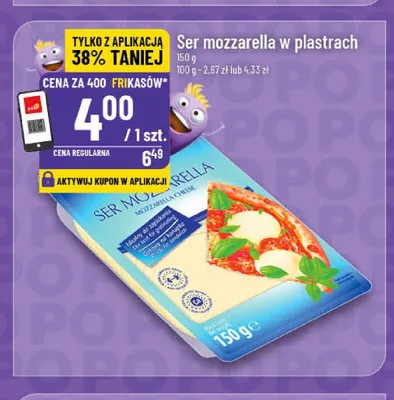 Ser mozzarella w plastrach Marella promocja w POLOmarket