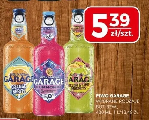 Piwo Garage orange sprite promocja w Top Market