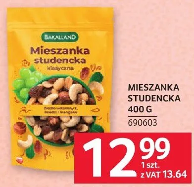 Mieszanka studencka 400 g promocja w Selgros