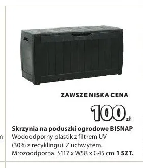 Skrzynia na poduszki ogrodowe Bisnap promocja w Jysk