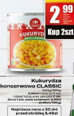 Kukurydza Classic promocja w Supeco