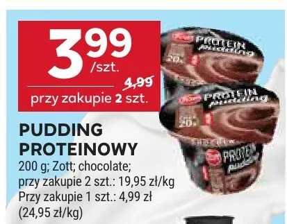 Pudding proteinowy czekolada promocja w Stokrotka