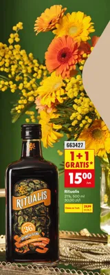 Likier Ritualis 1+1 GRATIS promocja w Biedronka