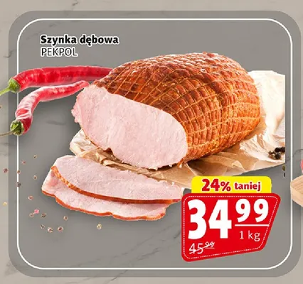 Szynka dębowa Pekpol promocja w Prim Market