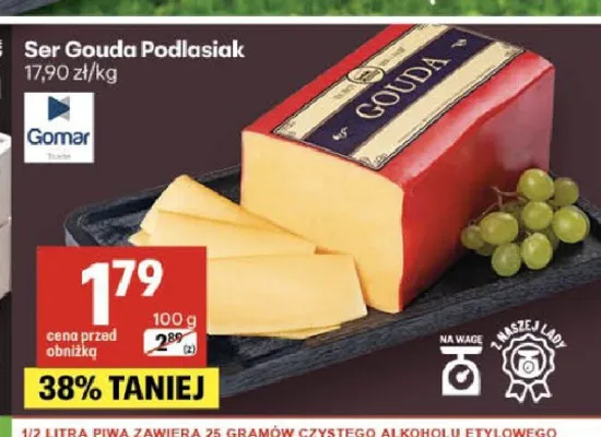 Ser Gouda Podlasiak promocja w Delikatesy Centrum