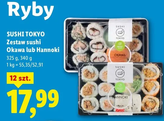 Zestaw sushi Okawa lub Hannoki promocja w Lidl