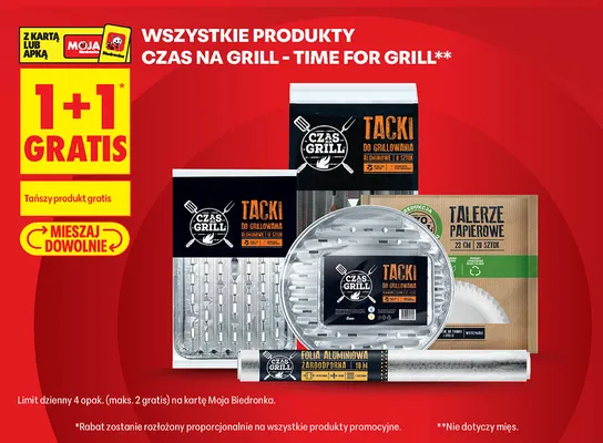 Tacki do grillowania aluminiowe Czas na Grill 10 szt. promocja w Biedronka
