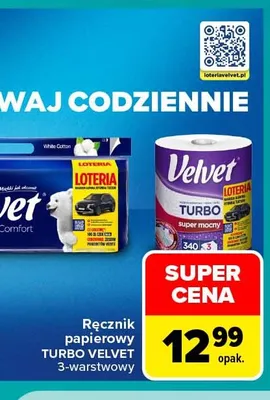 Ręcznik papierowy Turbo Velvet promocja w Carrefour