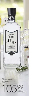 Gin Sakurao Classic 40% promocja w Selgros