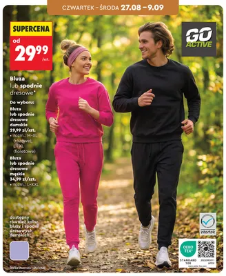 Bluza dresowa męska Go Active promocja w Biedronka