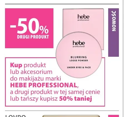 Produkty lub akcesoria do makijażu marki Hebe Professional promocja w Hebe