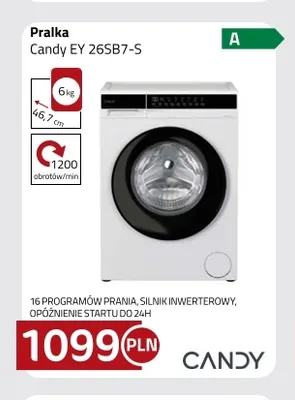 Pralka Candy Ey 26SB7-S promocja w kakto.pl