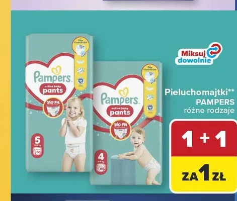 Pieluchomajtki Pampers promocja w Carrefour Market