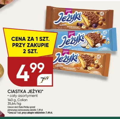 Ciastka Jeżyki Salted Caramel promocja w Chata Polska