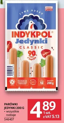 Parówki jedynki classic 200 g wszystkie rodzaje promocja w Selgros