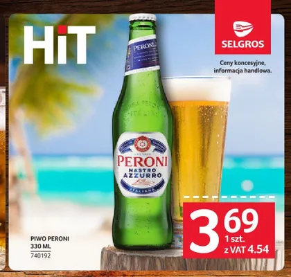 Piwo Peroni Nastro Azzurro promocja w Selgros