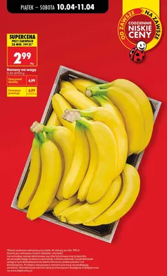 Banany na wagę promocja w Biedronka