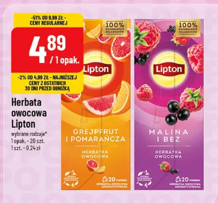 Herbata owocowa malina i bez promocja w POLOmarket